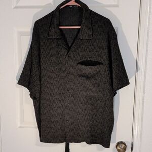 Zara Black Textured Short Sleeve Shirt